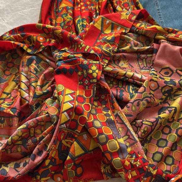 Vintage 60s Joni Apple Egyptian Revival Maxi Psychedelic Boho Tribal Print - Picture 6 of 17